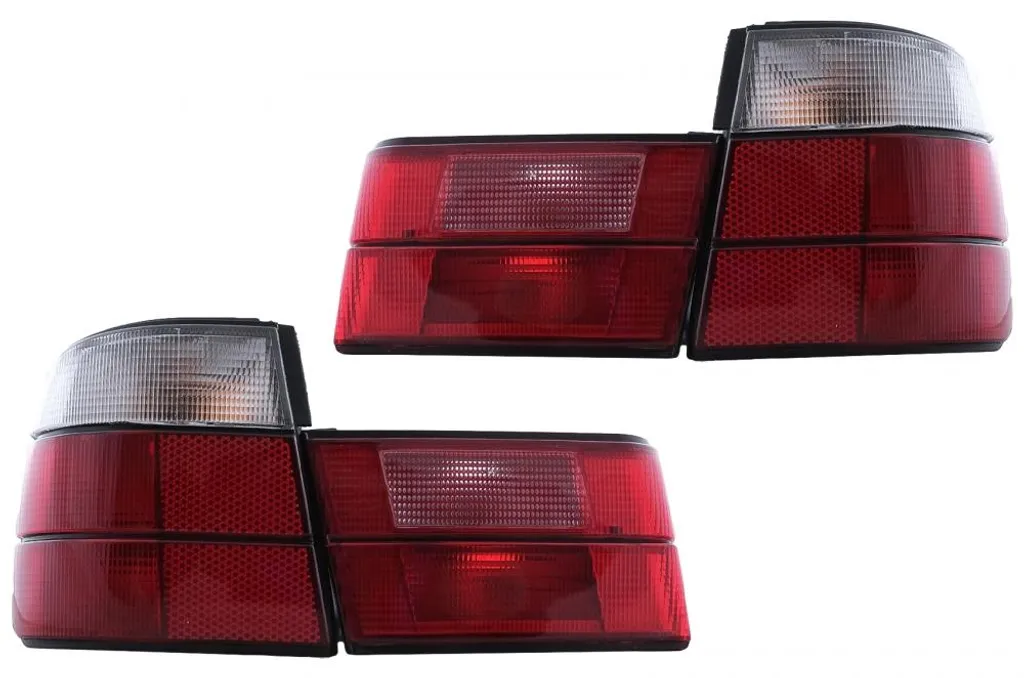 Feux arrière cristal rouge et blanc BMW E34 Série 5 Berline 87-95