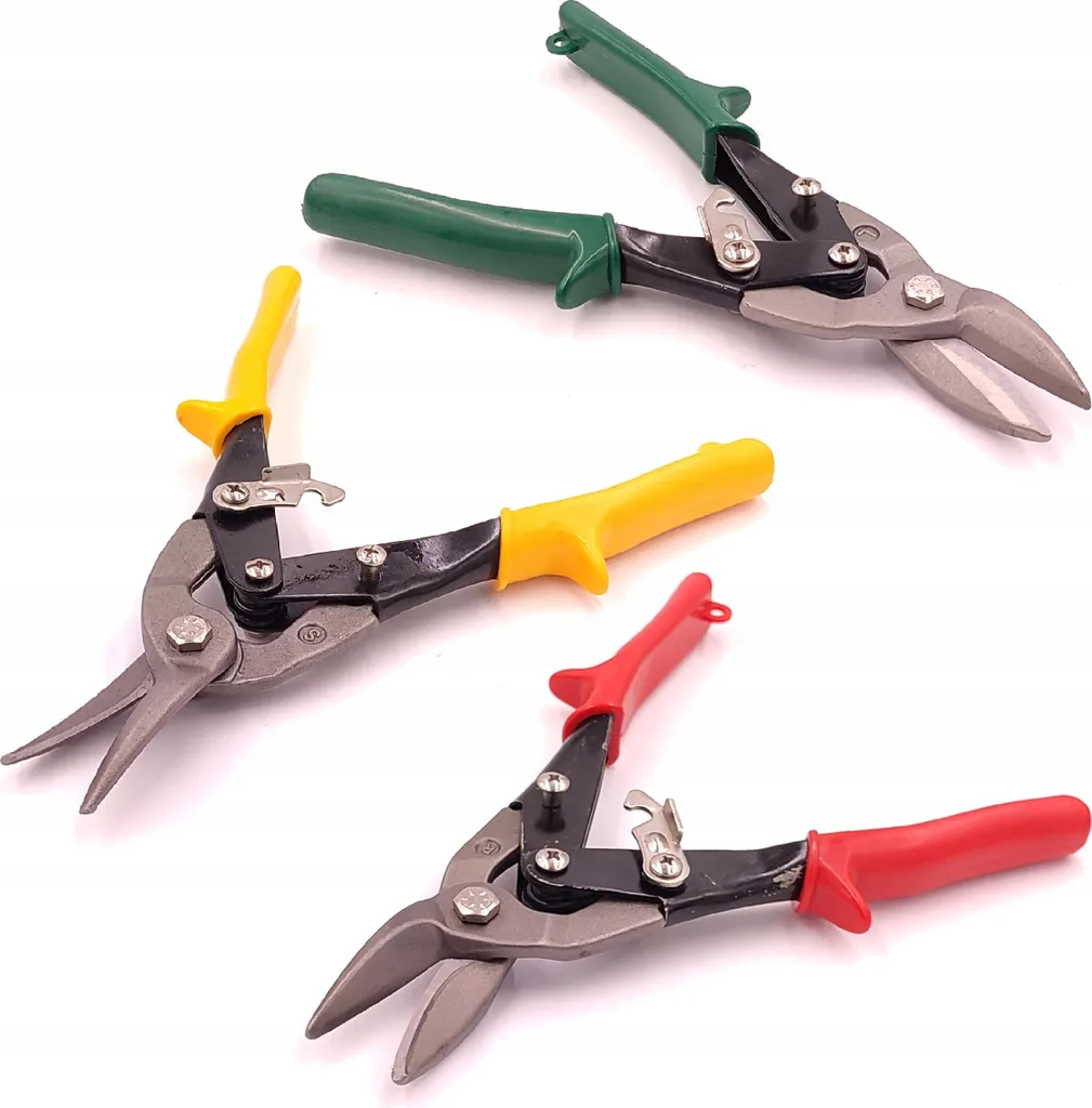 Set de cisailles à tôle 250mm pour zinguerie et carrosserie - 3 outils