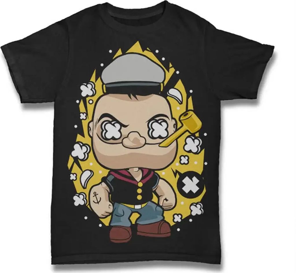 Herren Grafik T-Shirt Muskulöser Matrose - amerikanischer Zeichentrickfilm - Anime-Figur – Muscular Sailor - American Cartoon - Anime Character