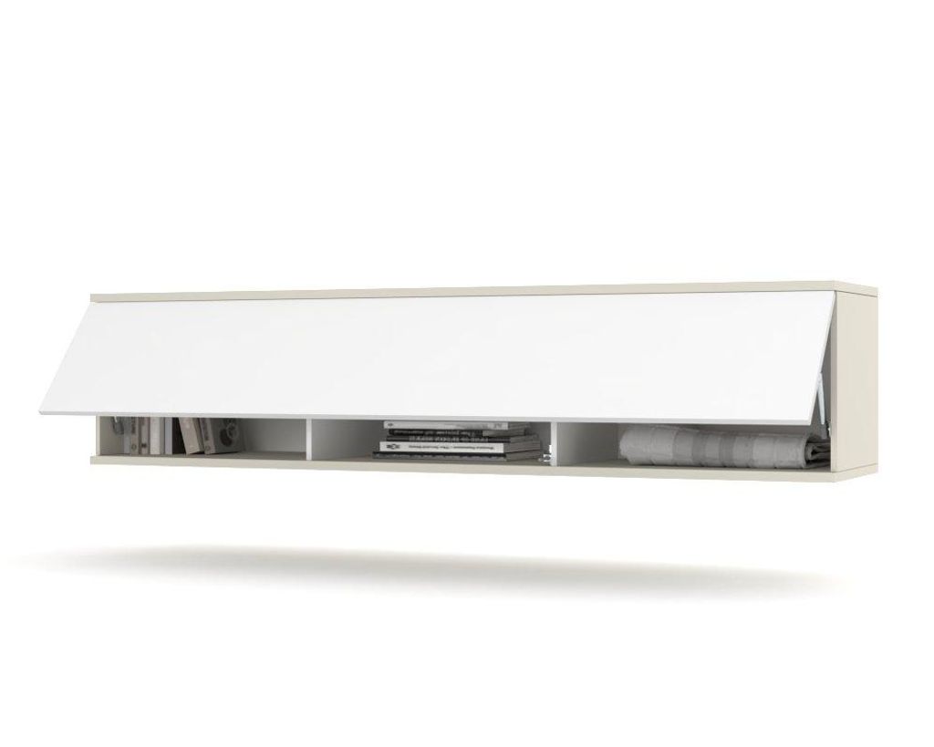 TV-Lowboard Fernsehschrank SIMPLY UP HÄNGEND Cashmere/Weiß Produktbild 