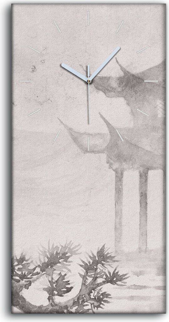 Leinwand Wanduhr Wandkunst Uhr Geräuschlos 30x60 Wohnkultur Produktbild 