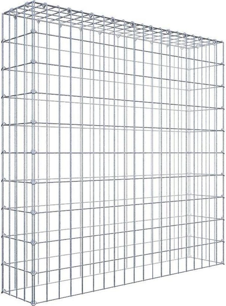 Anbaugabione Typ 3 100 cm x 100 cm x 20 cm (L x H x T), Maschenweite 5 cm x 10 cm, C-Ring