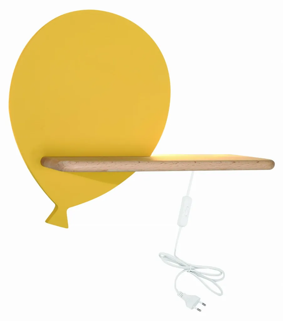 Applique murale 4W ballon jaune Candellux 21-85108 avec câble intégré