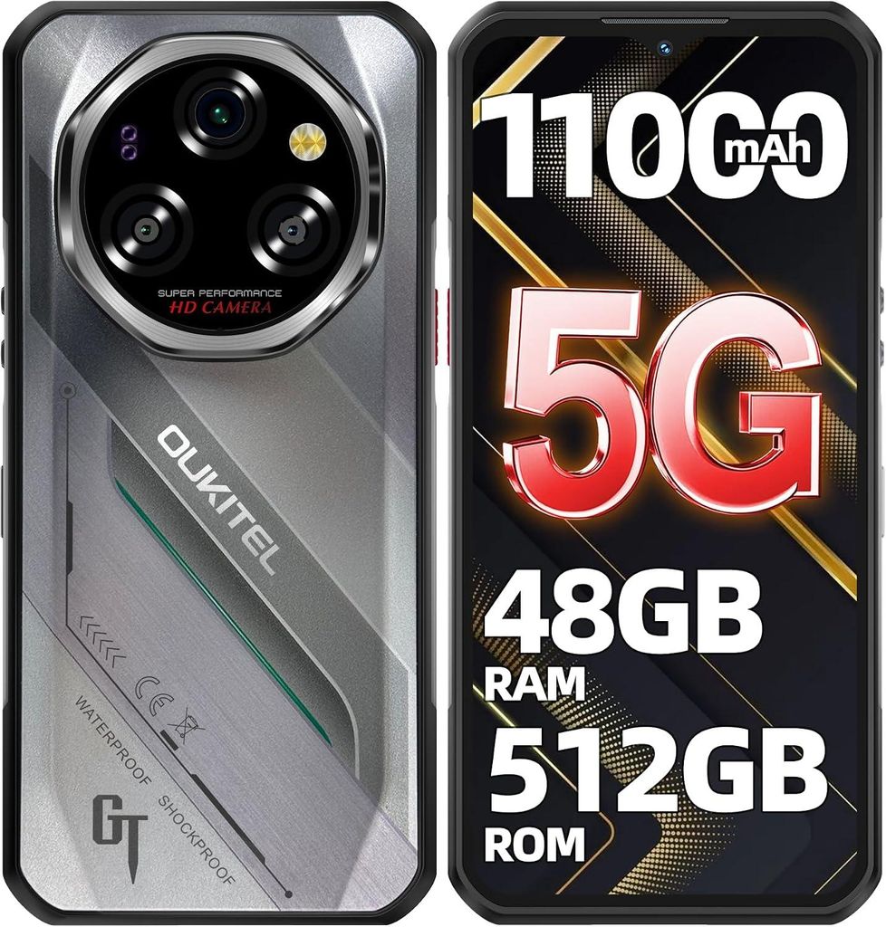 OUKITEL WP62 Outdoor Handy 5G - 48GB+512GB Dimensity 7025 - Produktbild 