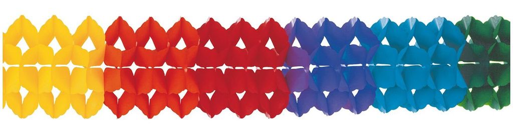 Seidenpapiergirlande Regenbogen Großraumgirlande Rainbow 160mmx10000mm