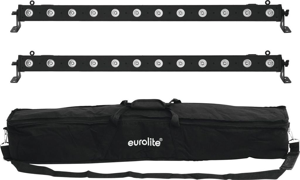 EUROLITE Set 2x LED BAR-12 QCL RGBW + Soft-Bag