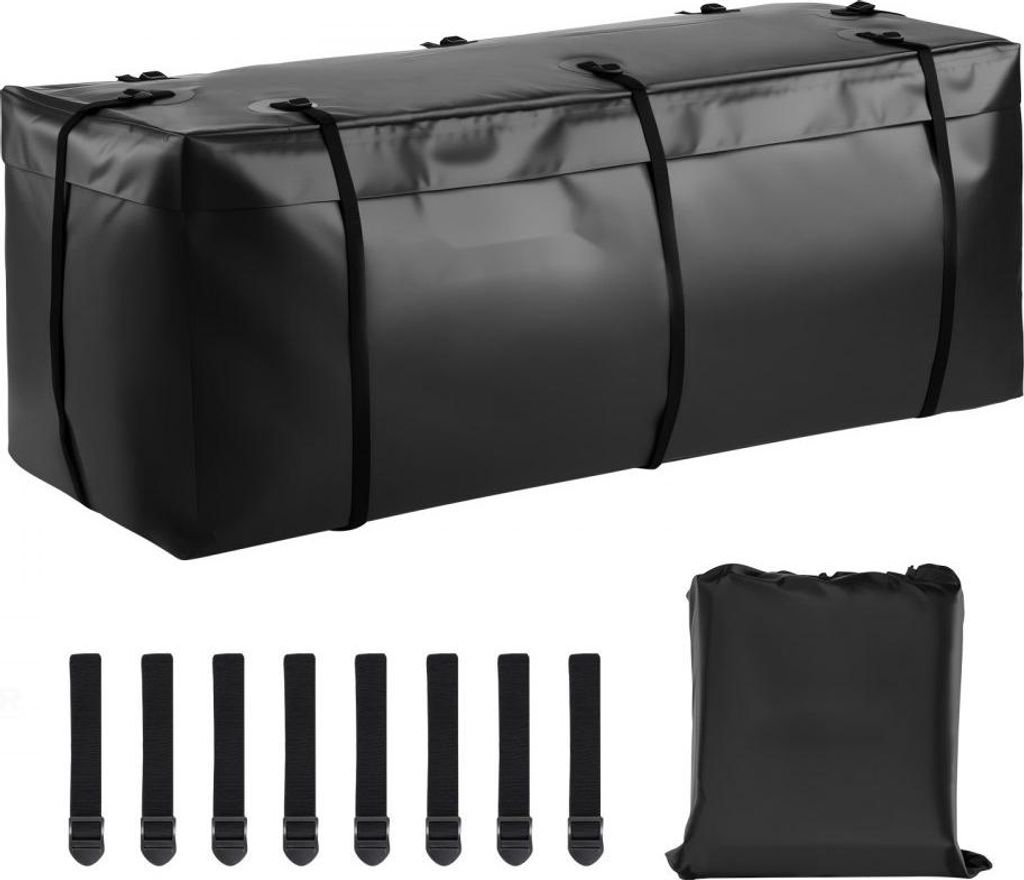 Anhängerkupplung Gepäckträger Tasche 0,566m³ - Gepäcktasche mit 8 Gurten für Anhängerhaken