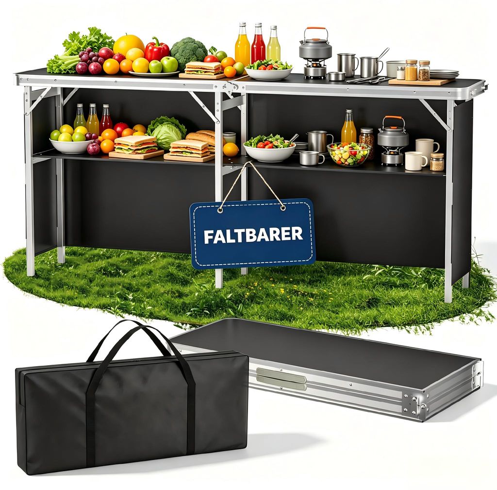 Skládací mobilní pult UISEBRT, rozměry 196 × 38 × 85 cm, Obrázek produktu 