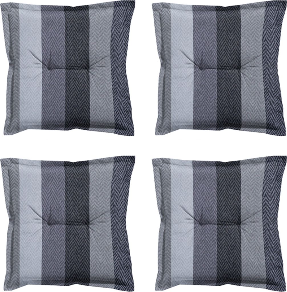 Madison - Sitzkissen Victoria grau - ca. 50x50 cm - 4er-Set