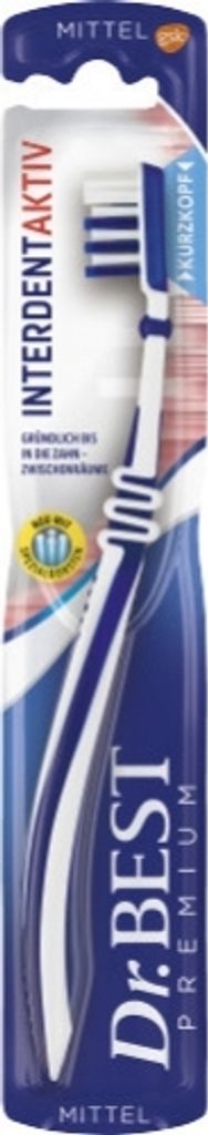 Zubní kartáček Dr. BEST Premium Interdent Active se střední Obrázek produktu 