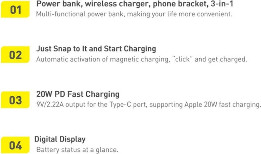 Baseus Magnetic Bracket Power Bank mit Wireless Charging Produktbild 35