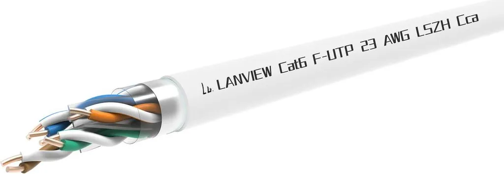 Lanview Cat6 F-UTP Câble Réseau Blindé Haute Performance de 305m Gris