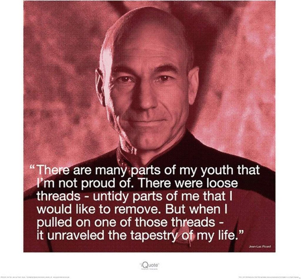 Kunstdruck Star Trek JeanLuc Picard iQuote 40x40cm Produktbild 