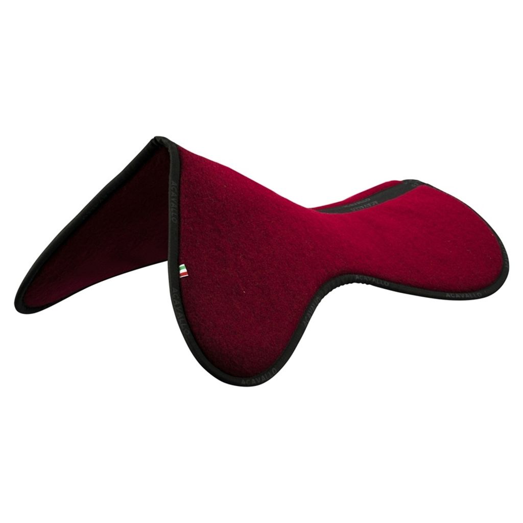 Acavallo Close Contact Memory Foam Virgin Woolmark Half Pad, Farbe:Red, Größe:2