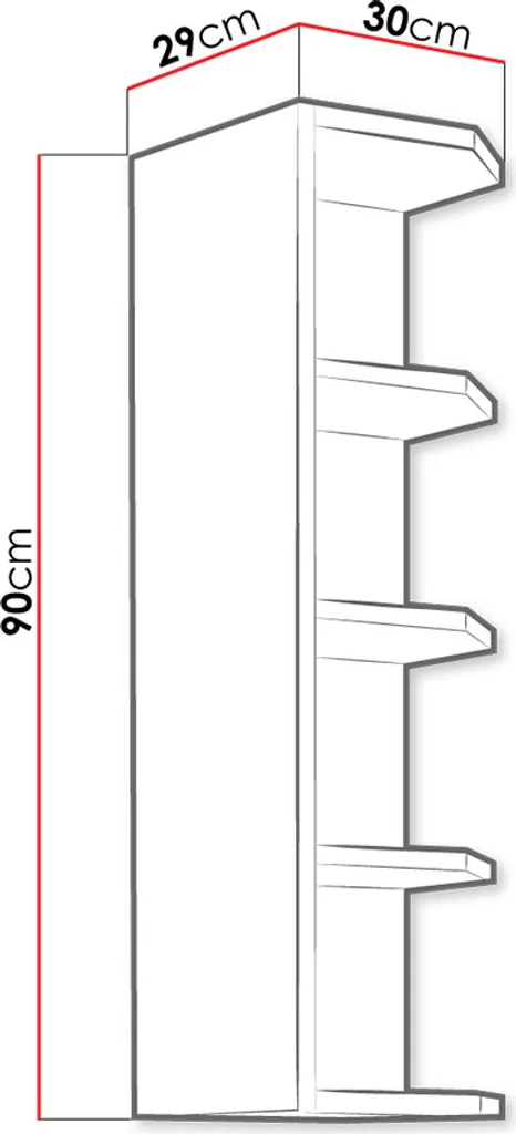 Armoire de cuisine 30 cm FRYZIA blanche - Fini le désordre en cuisine