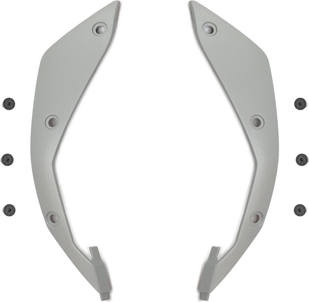 Graues Seitenteller-Set mit Helm Airoh Aviator 3 M Schrauben