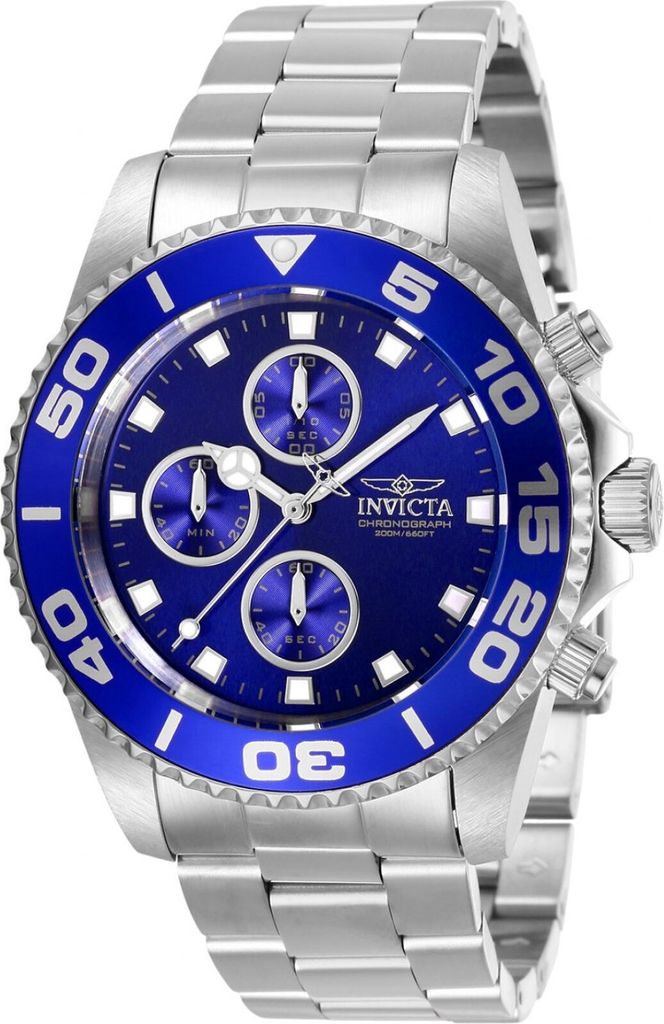 Invicta Connection 28690 Herren Uhr - Quartz Bewegung - Edelstahl mit Blauem Zifferblatt - 43 mm