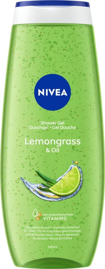 NIVEA - Duschgel - Lemongras & Oil Care - Glattes & erfrischendes Hautgefühl - 500 ml - 1 Stück