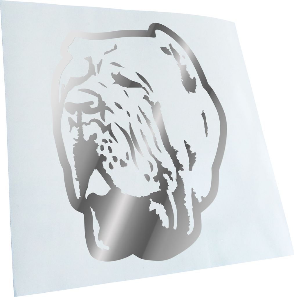 Kiwistar - Autoaufkleber - neapolitan mastiff Hund - Chrom - 60x46cm - Aufkleber für Auto, Laptop, Fahrrad, LKW, Motorrad mehrfarbig JDM Decal Racing