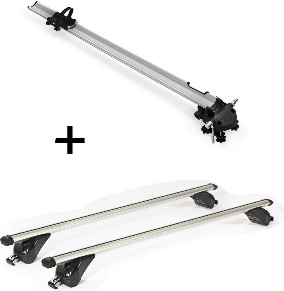 Fahrradträger Bike Pro + Dachträger/Relingträger VDP KING1 kompatibel mit für Mercedes E Station Wagon (S213) (5 Türer) ab 17