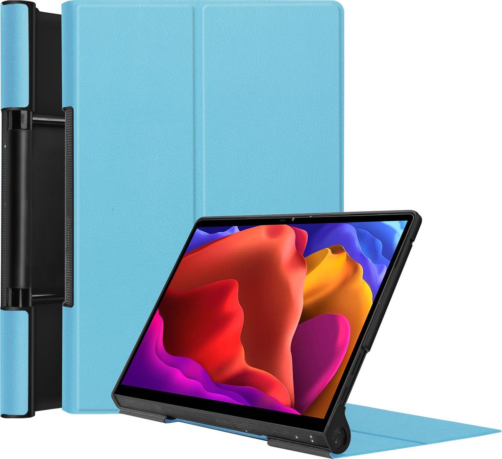 Case2go - Hülle kompatibel mit Lenovo Yoga Tab 13 (2021) - Mit Standfunktion - PU/TPU Tablet Case Schutzhülle - Hellblau