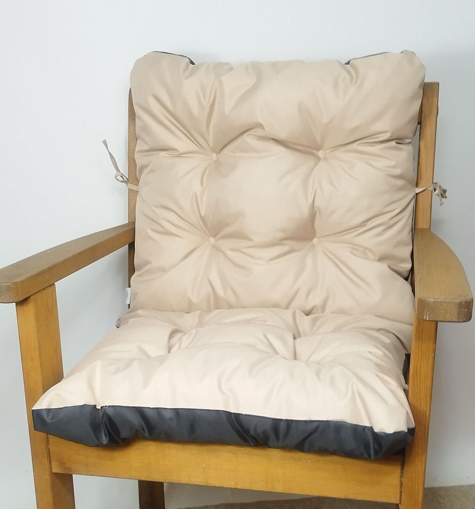 Polster Kissen für Gartenstuhl Gartenmöbel 100 x 50 Outdoor Fb. beige