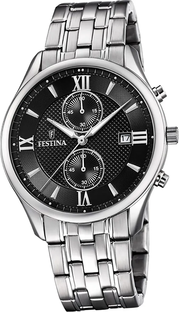 Festina Montre Homme F6854/8 Sport en Acier Argenté Style Rétro