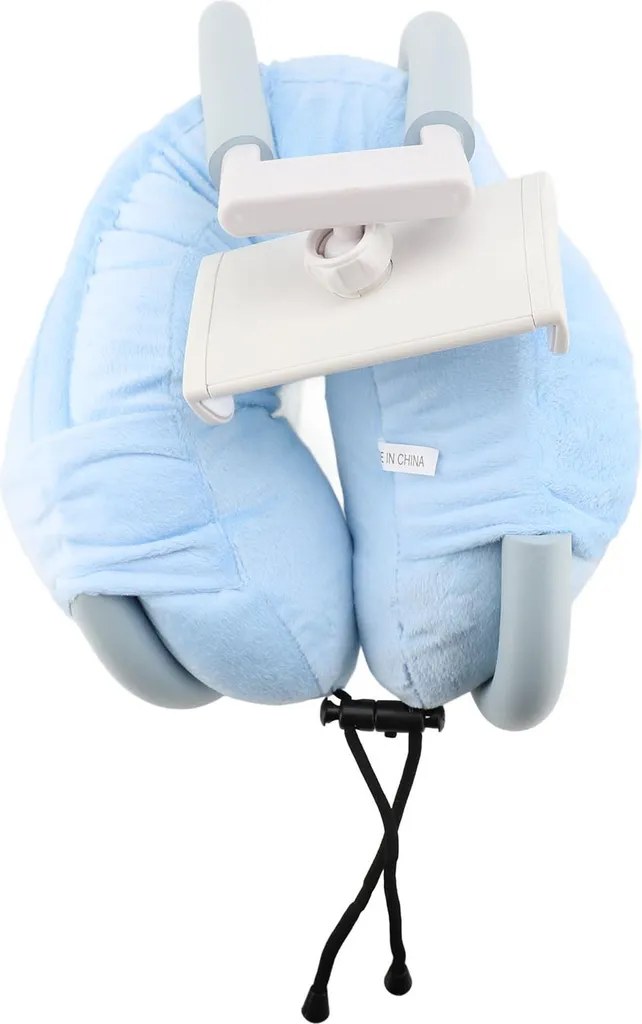 Oreiller cervical bleu col de cygne avec bras articulé rotatif à 360°