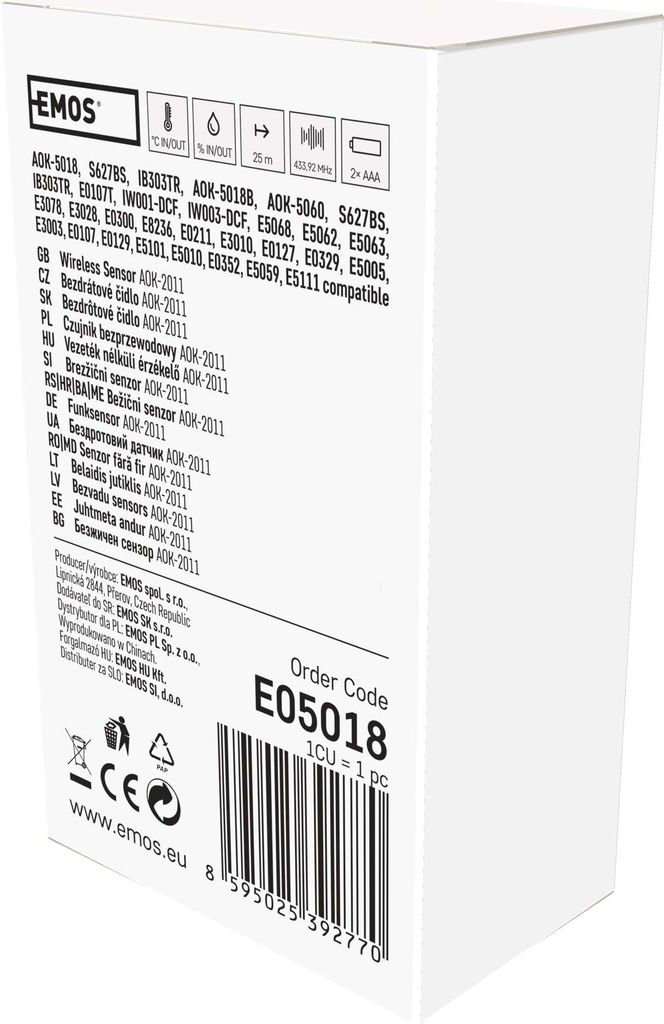 Bezdrôtové čidlo pre meteostanicu AOK-5018B a ďalšie 70885 Obrázok produktu 8