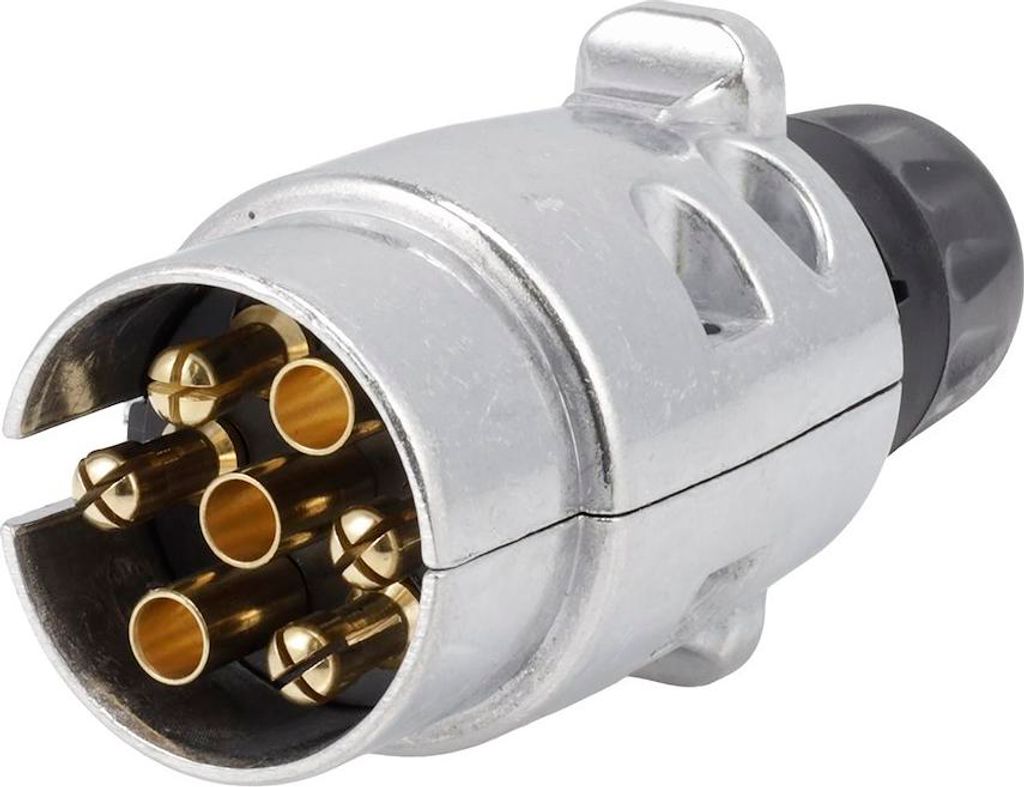 Wtyczka do gniazda przyczepy 7 PIN, aluminiowa, luz Zdjęcie produktu 