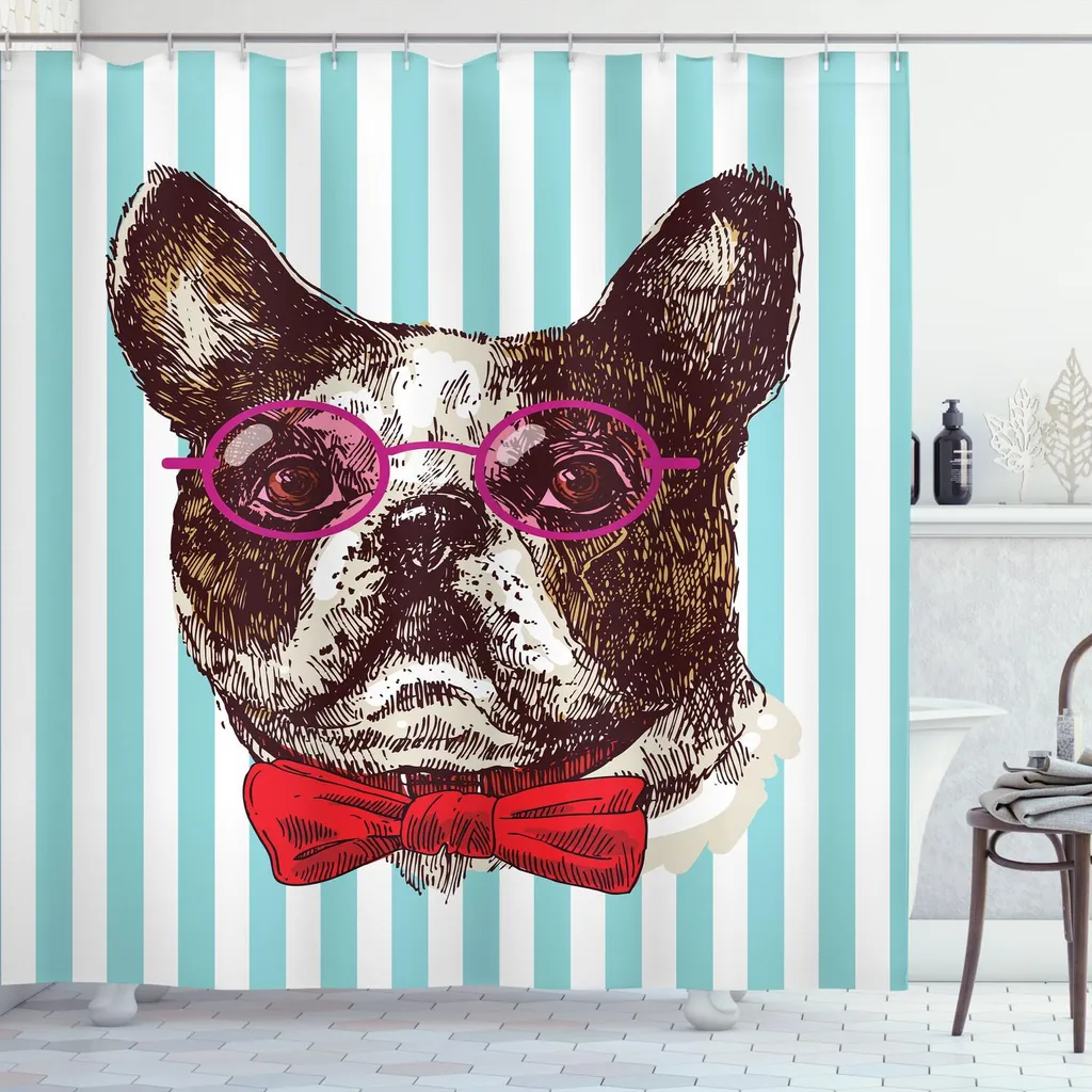 Tenda Doccia ABAKUHAUS Bulldog Pop Art 175x200 | Storia di Stile