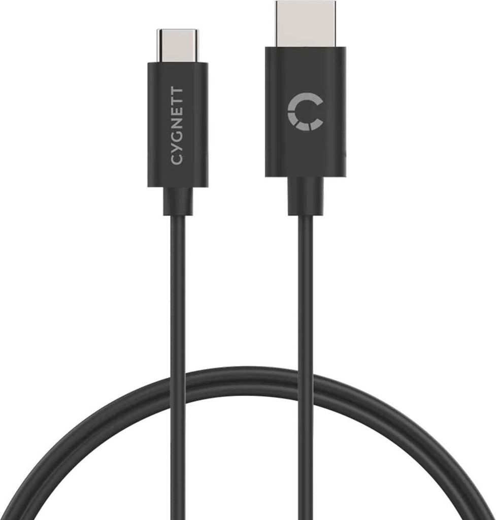 CYGNETT, HDMI zu USB-C Kabel 4K Ultra HD 60Hz 1,8m, Schwarz