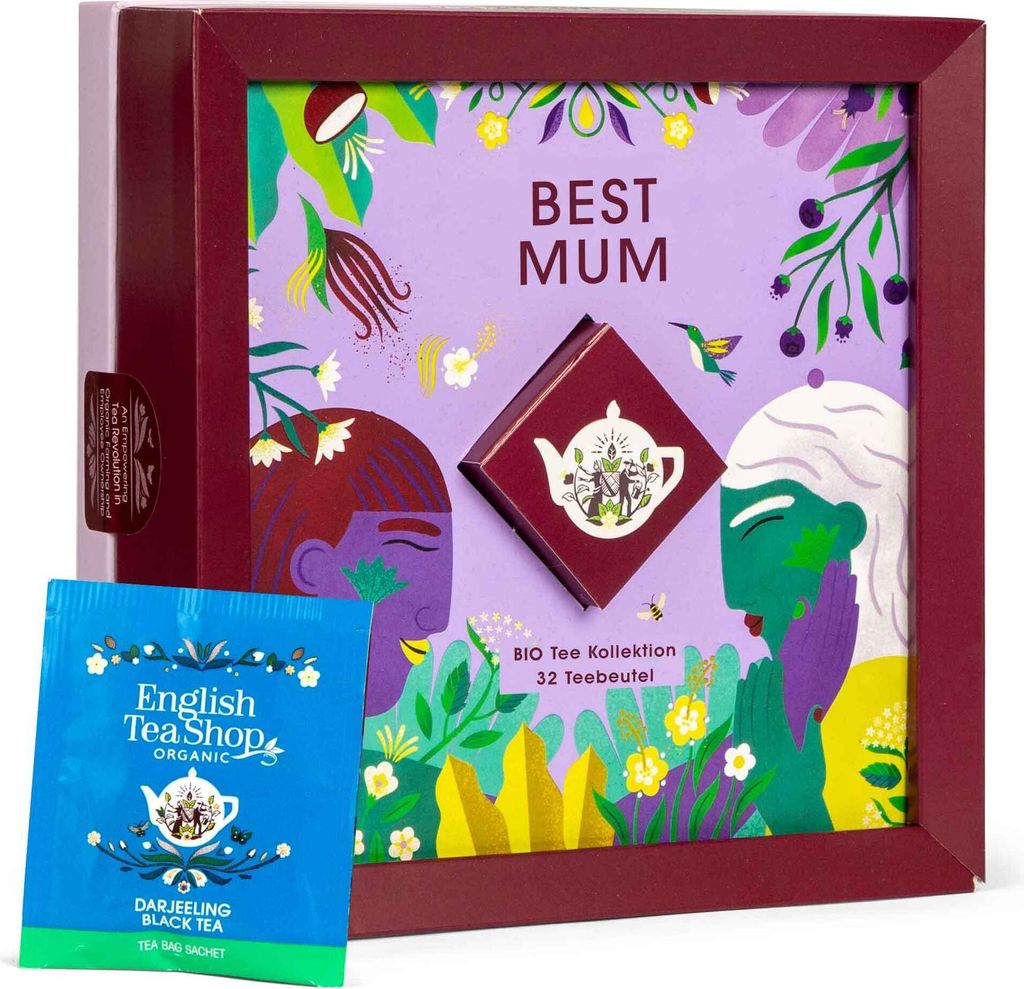 ETS - Tee-Kollektion "Best Mum", Tee Geschenk für Mama, BIO, 32 Teebeutel
