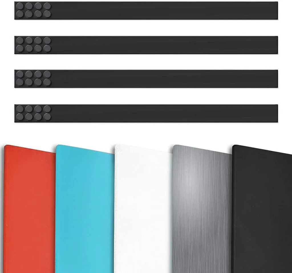 Offertona! 4 Strisce Magnetiche 50cm Nere + 32 Magneti Gratis