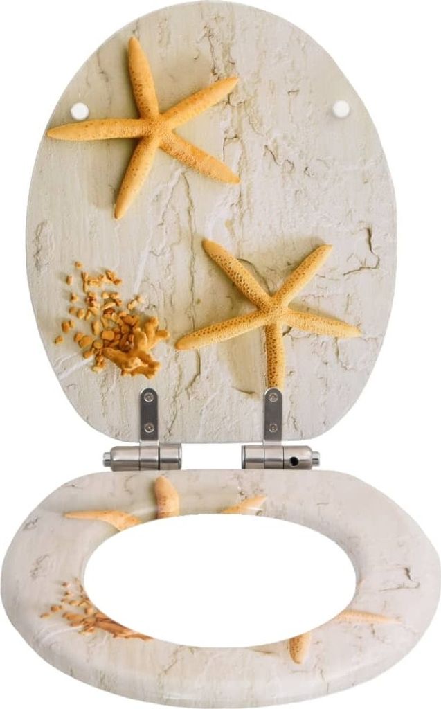 vidaXL Siège de toilette avec couvercle Soft-Close MDF Image du produit 