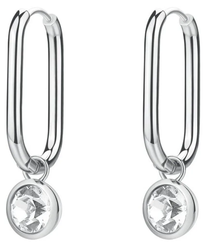 Boucles d'oreilles acier anti-ternissement et cristal sans nickel