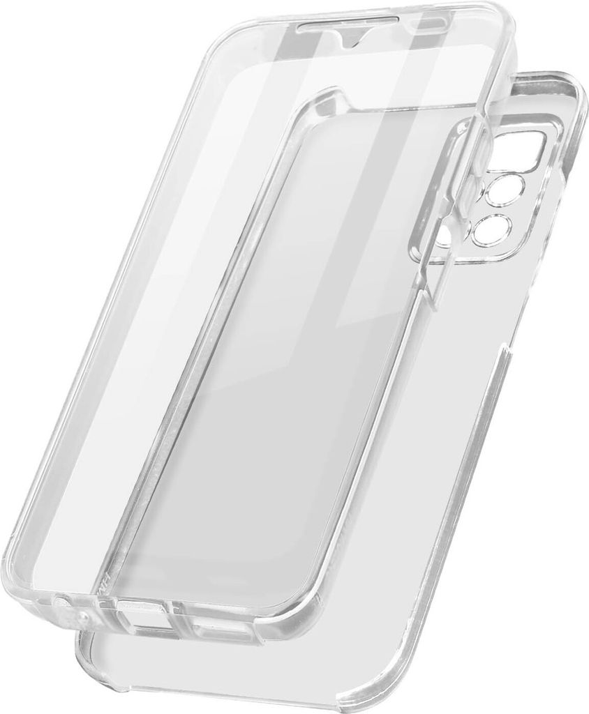 Avizar, Rundumhülle weich vorn hart hinten für Redmi 10 stabil, Transparent