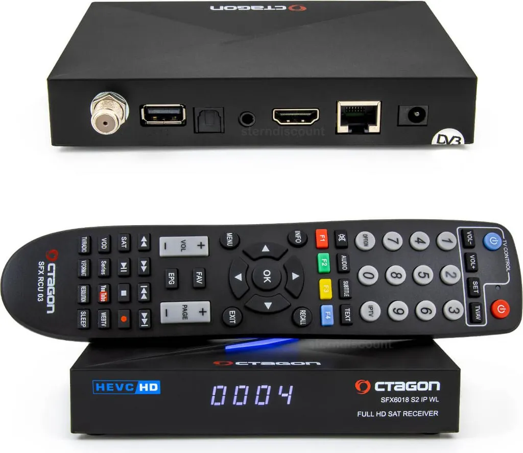 Decoder Octagon SFX6018 S2+IP WL 150Mbit WiFi - Ricevitore DVB-S2 HEVC - 16