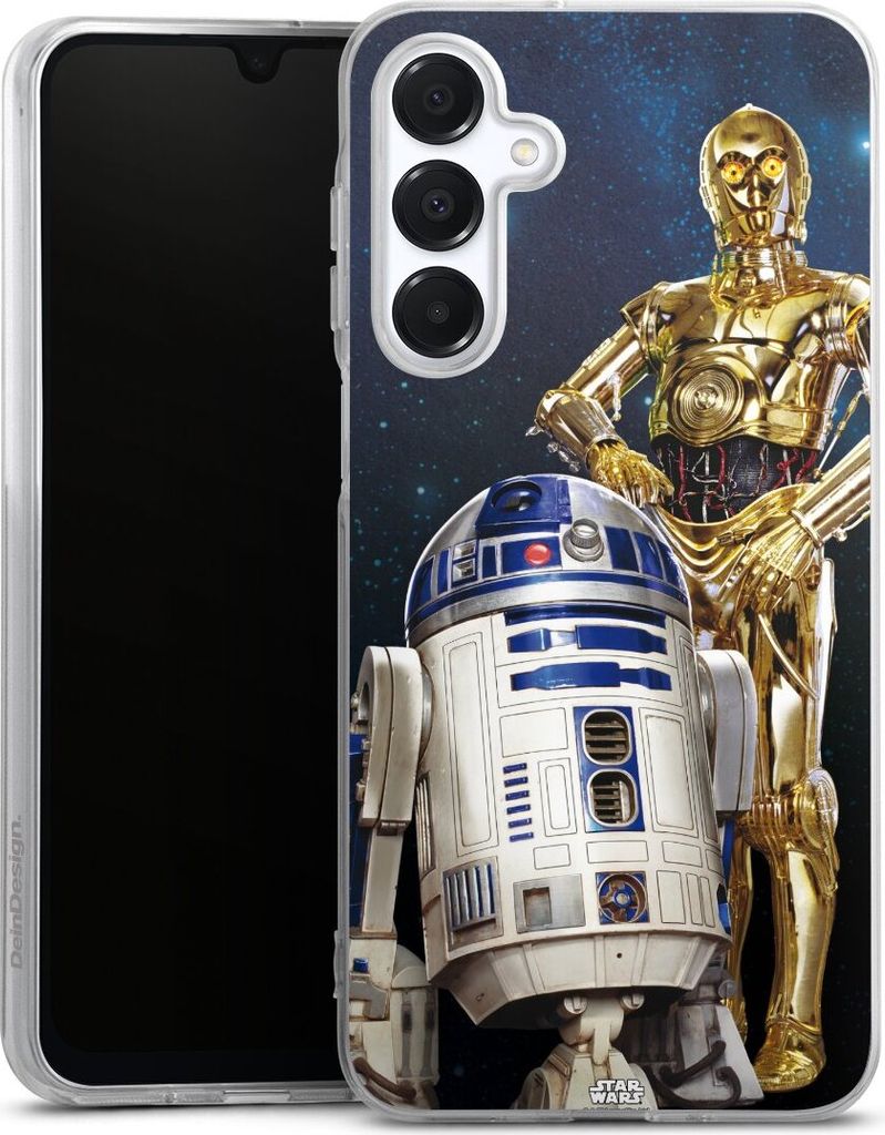 DeinDesign Handyhülle für Samsung Galaxy A16 5G Silikon Hülle Case Smartphone Schutzhülle Star Wars Weltall R2D2
