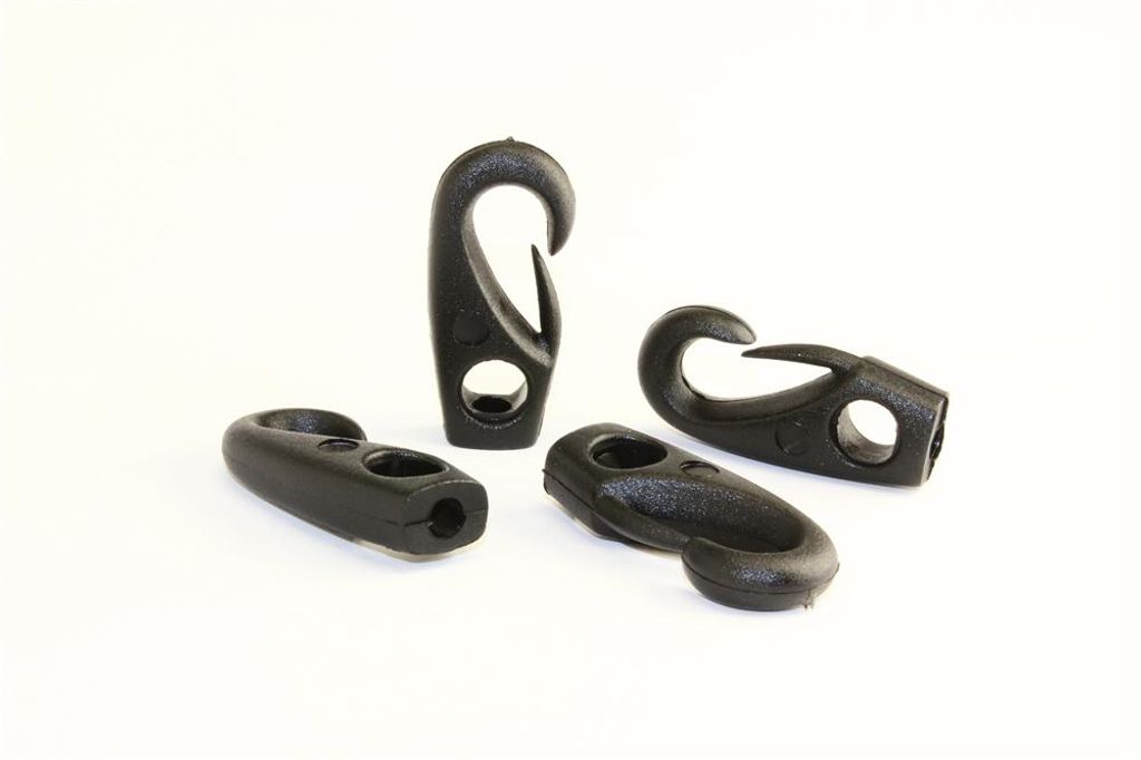 Haken, Karabinerhaken mit Auge, Seilhaken, 6 mm, Schwarz Produktbild 