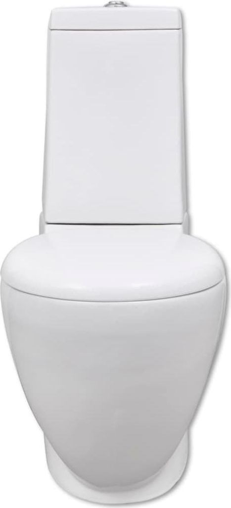 vidaXL Toiletten & Bidet Set Weiß Keramik