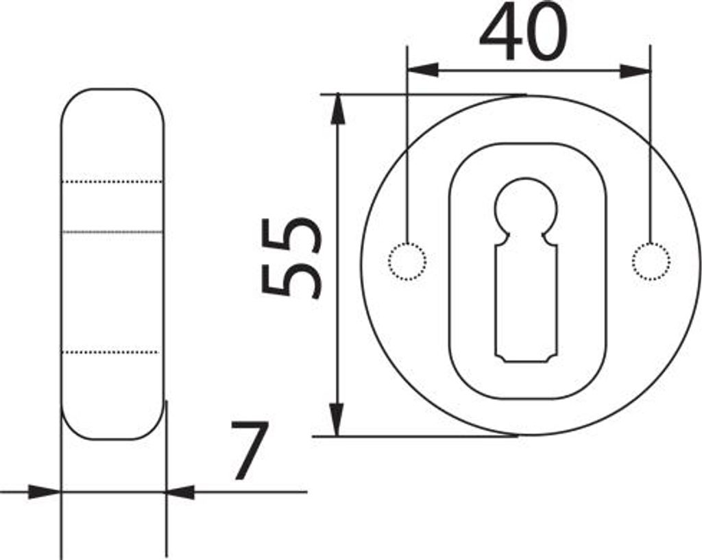 GAMAR Rundschild, Graphitlack, für Schlüssel