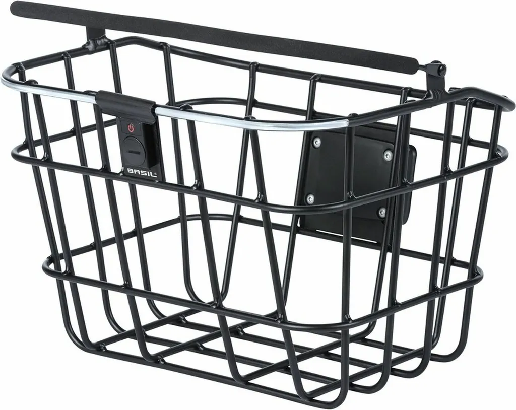 Panier Vélo Avant 30 Litres Noir Basil Bremen Nordlight avec Bande LED