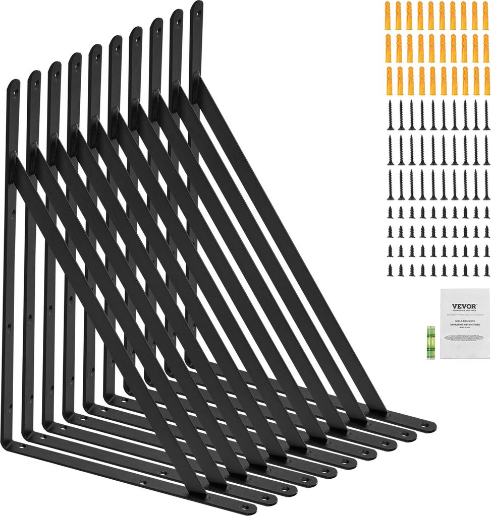 Držák polic VEVOR, 308 x 209 x 25 mm, 10 kusů, plovoucí Obrázek produktu 