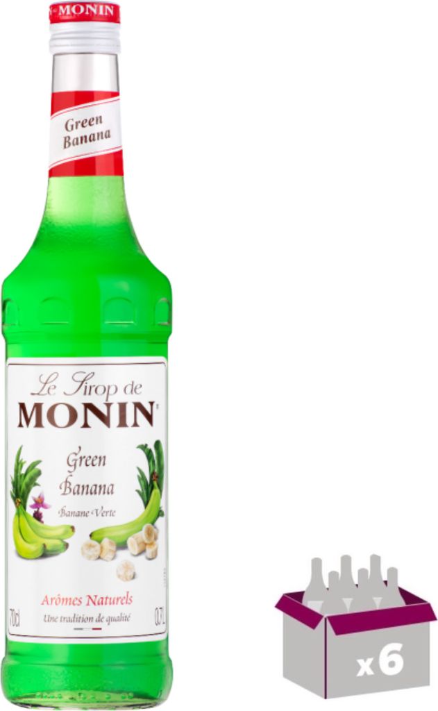 Lot de 6 Sirop Monin - Banane verte - 70cL
