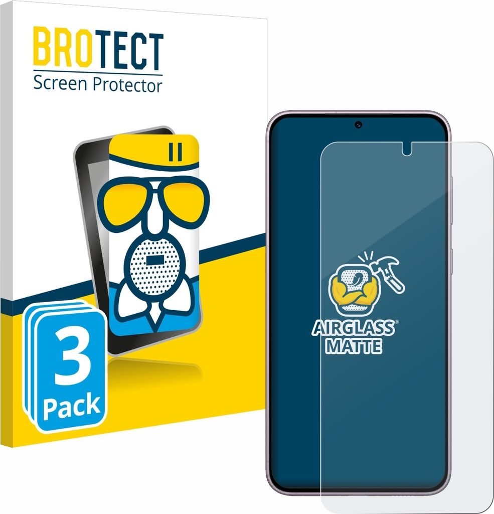 3x BROTECT Entspiegelungs Schutzglas für Samsung Galaxy S23 Plus Schutzfolie Panzer Folie Glas Display Schutz matt