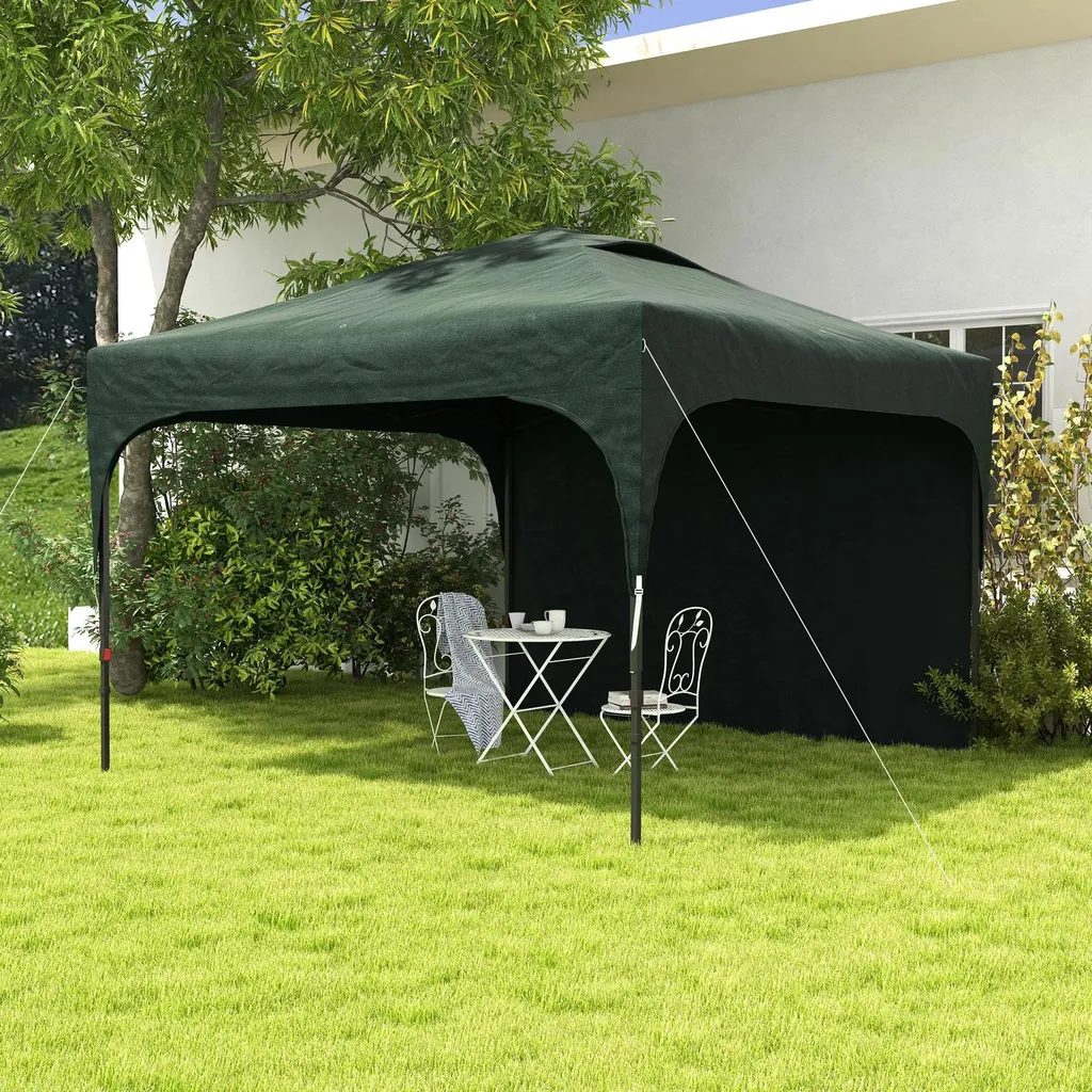 Barnum pliable 3x3m pour réceptions et stands extérieurs - Vert pro - 2
