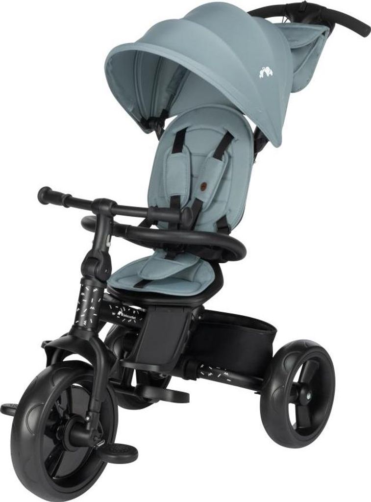 Bebeconfort Windy, Dreirad mit Schubstange, 10 Mon-4 Jahre, 0–25 kg, auf das Kind einstellbar, bequemer Wendesitz, schützendes Verdeck, Mineral ...