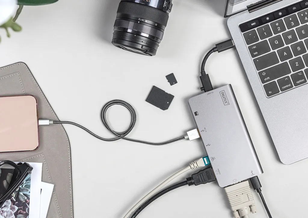 DIGITUS DA-70877 Station d'accueil USB-C 8 ports pour PC portable