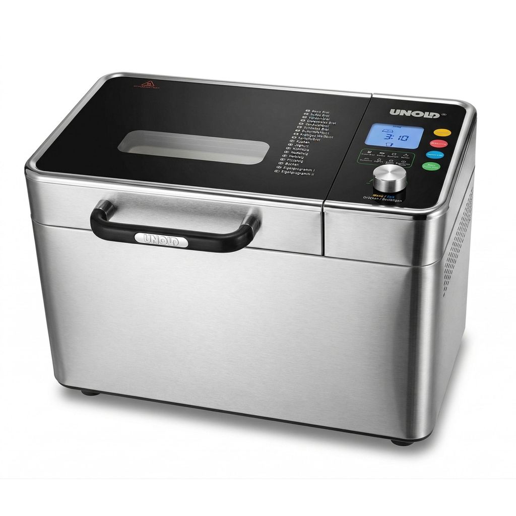 UNOLD Brotbackautomat BackProfi 68476 | bis 1000 g mit Nussspender, 18 Programme, Touchscreen & Drehknopf, Keramikbeschichtung, Timer